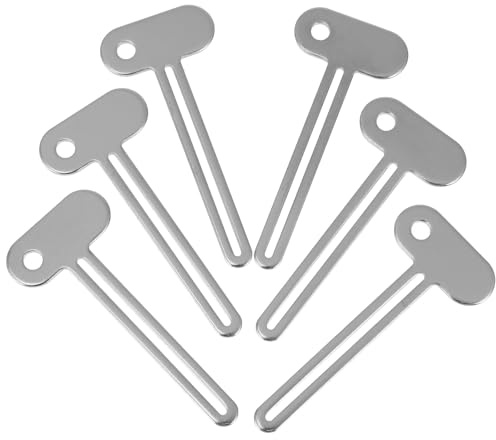 HOUDERCO Outil Presse-Tube en Métal 6 Pièces pour Pâte et Dentifrice, Distributeur Compact pour Tubes, Usage Pratique en Salle de Bain