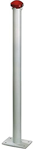 Alberts 690557 Absperrpfosten Standard Alberts | in den Ausführungen zum Einbetonieren oder zum Aufschrauben | weiß | Pfosten-Ø 60 mm | Höhe über Boden 100 cm