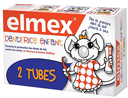 Elmex - Elmex Zahnpasta für Kinder bis 6 Jahre, 2 x 50 ml