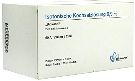 ISOTONISCHE Kochsalzlösung 0,9% Biokanol Ampullen 60X2 ml