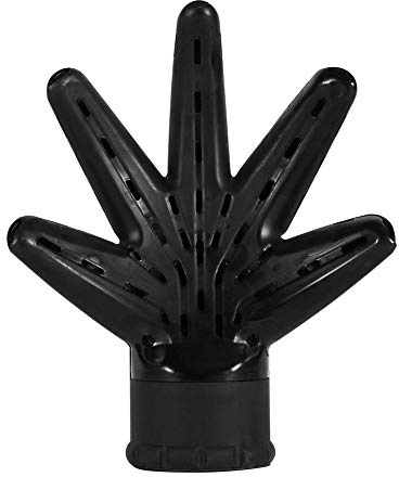 Wakects Diffuseur Universel pour Sèche-Cheveux, Forme de Main, Noir, pour Cheveux Bouclés et Frisés, Volume et Séchage