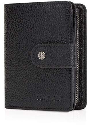 FANDARE Mode Geldbörse Herren mit RFID Kurz Geldbörse Brieftasche Portemonnaie Leder Geldbeutel mit 12 * Kreditkartenfächern, 1*Münzfach, für Reise, Party, Hochzeit, geschäft Braun