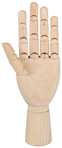 Larcele Hölzerne Menschliche Händ Gliederpuppe Zeichnungs Modell MSMX-04 (Linke Hand, 12 Zoll)