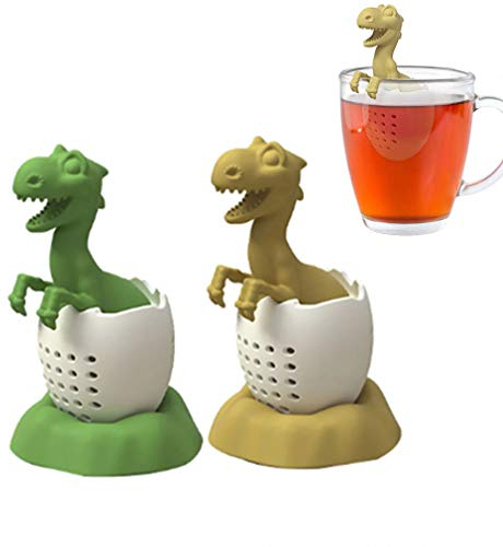 Feixiangge Tea Infuser, Dinosaur Shaped Tea Infuser Tea Bag Silicone Tea strainers Tea Strainer Kitchen Bar Tool