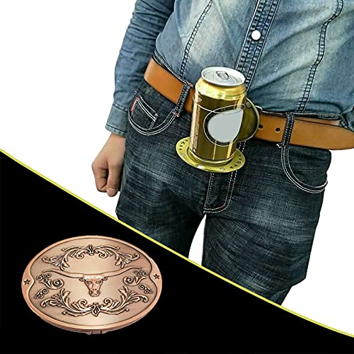 Hunpta @ Gürtelschnalle Flaschenschnalle Getränkehalter Bierholster, lustige Metall Gürtel Kopf, Damen und Herren Flasche Schnalle Bier Halter, Geeignet für Grill, Bar, Party, Fußballspiel