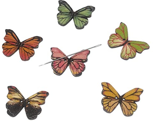 Magnetischer Nadelhalter für Stickerei, Kreuzstich, Schmetterling, 5 Stück