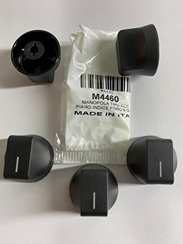 COMPATIBILE CON REX ELECTROLUX OCEAN ZANUSSI AEG ATLANTIC(5) MANOPOLE IN PLASTICA DURA PER PIANI COTTURA E CUCINE A GAS (MADE IN ITALY) M 4460