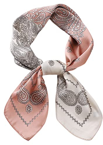 FAIRYGATE Schal Pink Damen Seide Gefühl Schals Kopftücher Halstuch Frauen Elegant Tuch Seidenschal Business Seidentuch Scarf Bandana Taschentuch Ansatz Tücher 96006
