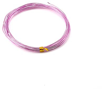 20m Basteldraht 0.8mm, Aluminium Craft Draht Blumendraht Aluminiumdraht Dekodraht Bindedraht für Blumengestecke, DIY Handwerk Dekorieren Schmuck Kranzherstellung, Schmuckdraht zum Basteln,Rosa