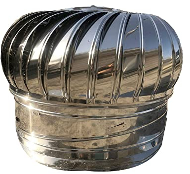 Anti-Downdraught Spinner Cowl – 110-400 mm Edelstahl Belüftung Schornstein Haube mit drehbarer Kappe für optimale Belüftung