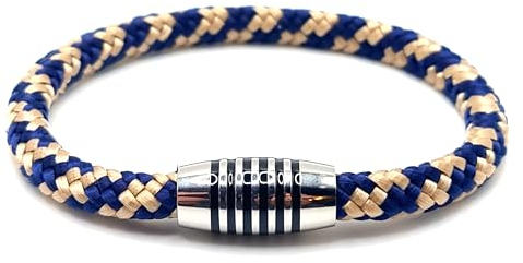 Armband Majestic aus farbintensiven Paracord-Segeltau mit schwarz emailliertem Edelstahlmagnetverschluss. (22.00)