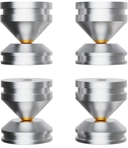 Monosaudio HiFi Högtalarspikes, 4 stycken, aluminium, 27 x 24 mm