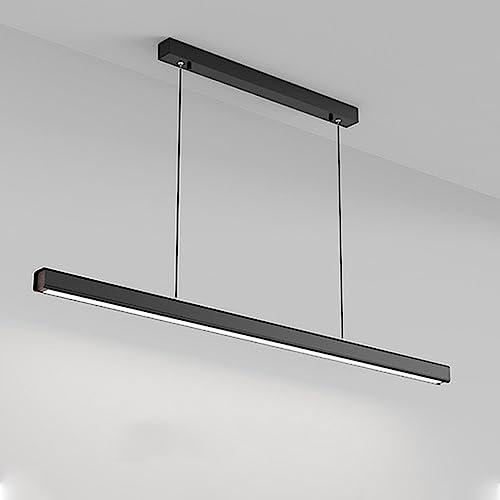 YFMYY Moderne minimalistische LED-Linear-Pendelleuchte, 3000 K-6000 K dimmbare Esszimmerleuchte mit Fernbedienung. Kronleuchter für Kücheninsel, Eingangsbereich, Garage, Billardtisch