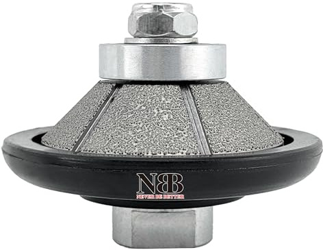 NBB Diamantprofilhjul, diamantrouterfräs, porslinsprofileringsborr keramiska granit marmor natursten, lätt att använda i vinkelslip (E Bevel, E15)