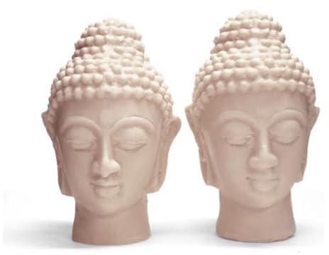 Molde Dos Cabezas de Buda Gemelas Grandes para Jabones y Velas | 2 Cavidades de 5,5 cm x 9 cm | Resina, Cera, Escayola | Manualidades Creativas | Set de 2 Unidades, 226g