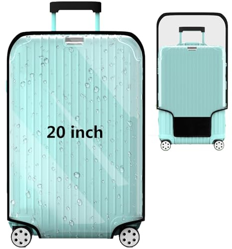 YHOUSE Kofferabdeckungen für Gepäck, 71,1 cm, transparent, PVC, transparent, wasserdicht, Kofferhülle mit großem Klettverschluss, für 50,8-76,2 cm große Rollkoffer, Transparente Gepäckabdeckung, 28