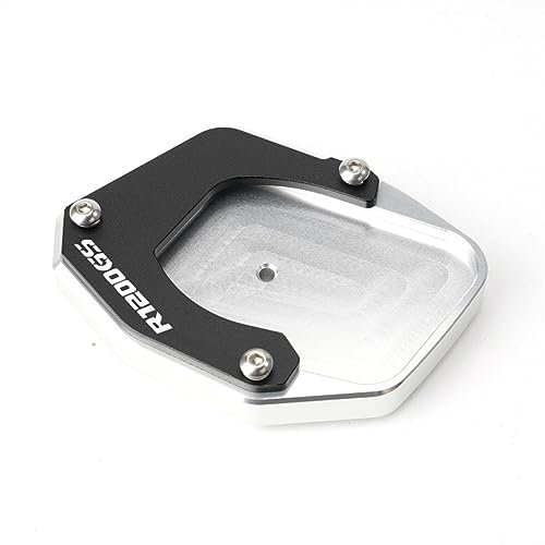 MNEUEQ Dauerhaft haltbar Motorrad CNC Aluminium Seitenständer Vergrößern Ständerteile Für B&MW R 1200 GS 2007-2012 R 1200 ADV 2008-2012(Silver 2)