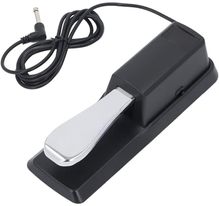Sustain Pedal Universal mit Polaritätsschalter für Tastaturen, Elektronik -Tastatur -Klavier -Ersatzzubehör, Digitales Klavier Midi und Synthesizer für Midi -Synthesizer