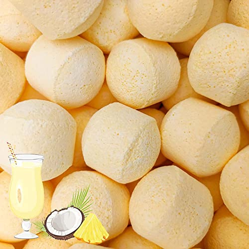 Pack Ahorro 25 Mini bombas efervescentes para manicura y pedicura - Ablandan durezas, refrescan, hidratan y relajan - Aroma: Piña colada