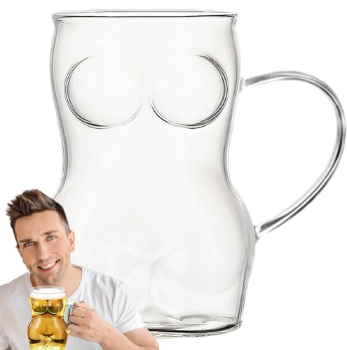 Tyinerc Verre à bière sexy torse féminin chope à bière pour hommes, grande chope à bière | Verres à bière pour femmes Tasse de corps - Gobelet à eau sexy chopes à bière, verre à cocktail tasse à bière