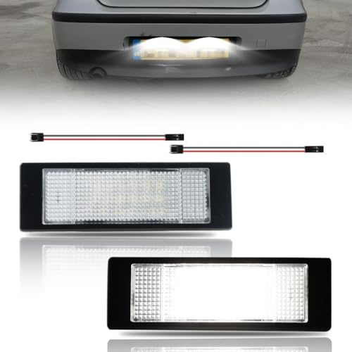DYNVEX 2 Stücke LED Kennzeichenbeleuchtung für E81 E85 E86 E87 E89 E63 E64 F06 F12 F13 F20 F21 R55 R60 R61 Marea, [Can-bus Fehlerfrei] Premium und Langlebig 24 SMD Nummernschildbeleuchtung