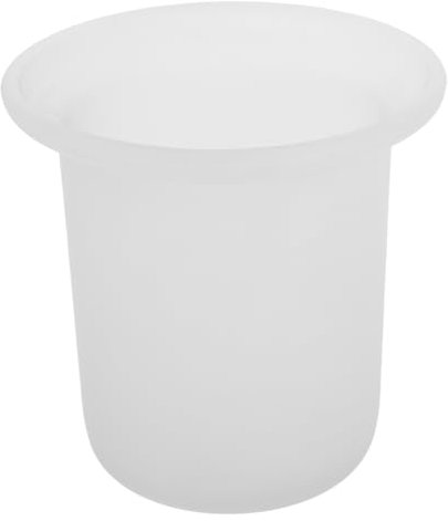 QUMIIRITY Soporte de Escobilla de Inodoro con Vaso de Vidrio Frosted Accesorio para Baños Diseño Antideslizante y de Limpiar