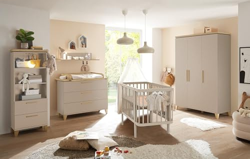 Babyzimmer Hilda 5-teilig in Kaschmir und Mauvella Oak