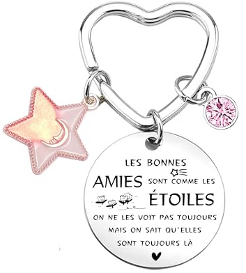 FGHJK Idée Cadeau Femme Meilleure Amie,Porte Clef Meilleure Amie Cadeau Pour Une Amie Original Anniversaire Femme Original Utile Saint Valentin Retraite Noel