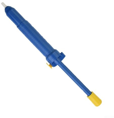 Besttoolifes Bomba desoldadora de soldadura manual de 330 mm de largo con succión al vacío, punta de metal ABS resistente al calor para quitar para soldadura de estaño y fundición en reparación