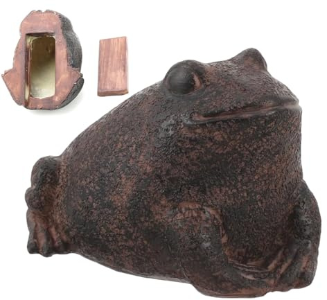 Escondedor de Llaves Exterior, Almacenamiento Secreto en Forma de Rana, Contenedor Oculto Figura de Resina para Llaves Exteriores Joyas Objetos Valiosos Collares Balcón Jardín Césped