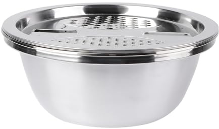 ARTSEWPLY Rallador y Pelador Multifuncional de Acero Inoxidable Cortador Portátil para Verduras y Herramienta para Lavar Arroz en Casa Tamaño Pequeño Color Plateado Uso Doméstico y