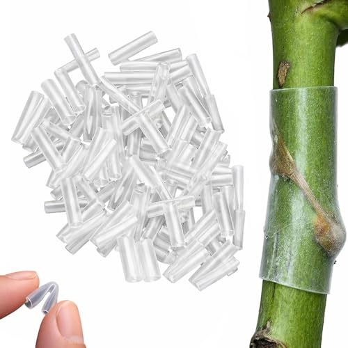 Silicone Grafting Sleeves for Fruit Trees, Grafting Sleeves for Plants, 3-7.5mm Gardening Special Silicone Tubes for Fruit Tree Grafting Flexible Durable Promotes Fruit Tree Healing (100pcs)