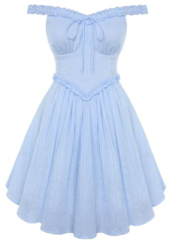 SCARLET DARKNESS Vestido renacentista para mujer, sin mangas, cuello en V, vestido Cottagecore, mini corpiño