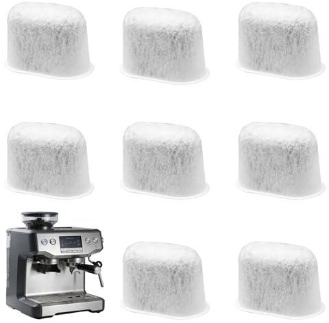 8 Pack Water Filter Inserts for Ninja Luxe Cafe Accessories | Activated Carbon Filter Easy Replacement Compatible with Ninja Luxe Café Premier Espresso Machine ES601UK ES701UK