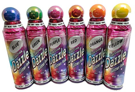 Dazzle Glitter Bingo Dauber/Dabber Ink 6-Pack Mixed Colors