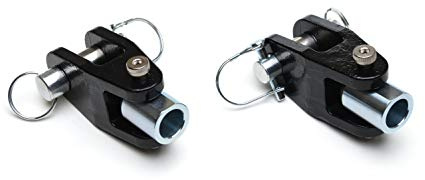 Roadmaster 035-1 Pair of Steel Off Road Towbar Adapters fits Bumpers with 1 Thick 'D' Tab | Durable Powder Coat | Heavy Duty | Easy Installation