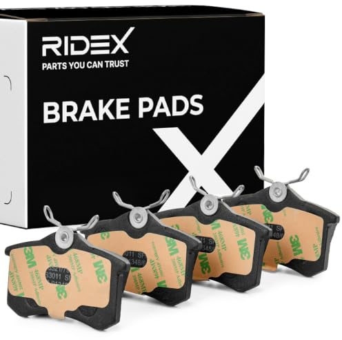RIDEX 402B0029 Juego para eje Juego de pastillas de freno Trasero con accesorios Compatible con VW Polo V Hatchback 6R1, 6C1