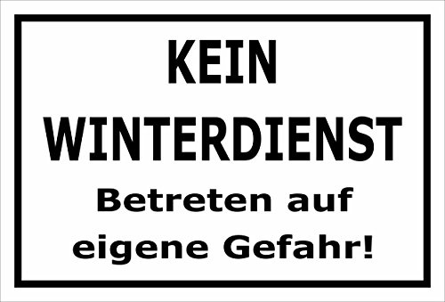 Melis-Folienwerkstatt Schild Kein Winterdienst - 30x20cm - 3mm Aluverbund – 20 VAR S00018-085-A