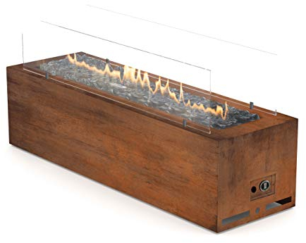 PLANIKA Galio Fire Pit Corten Gas Kamin für den Außenbereich