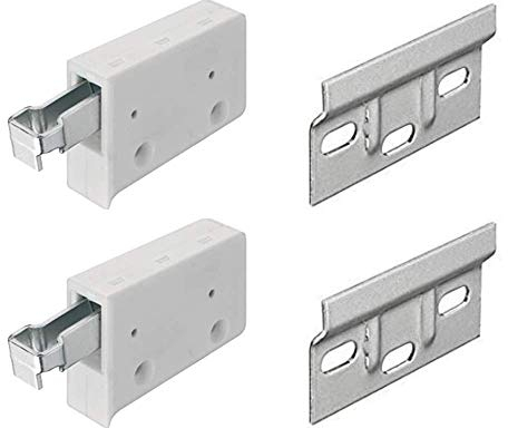 Soporte para Colgar + Placa de Pared de 63 mm - para Armario de Cocina y Pared - Capacidad de Carga de 150 kg - 2 Unidades