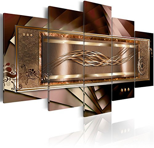 B&D XXL - Quadro Acustico Astratto 5 pezzi schiuma acustica Quadri Moderni Camera da Letto Matrimoniale - Stampa su Tela - Pannelli Fonoassorbenti Decorativi - Fonoassorbente Acustiche