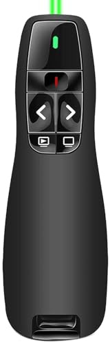 Verde Puntatore Presentatore Wireless Presenter Telecomando Presentazioni Powerpoint Senza Fili, 2.4GHz Telecomando Slide PC Pointer Penna Presentazioni per Computer Portatile Mac