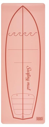 Balance Board Pro | Tapis de Surf | Entraînement de Surf Pop Up | Améliore la Technique de Pop-Up | Planche à Surf | Tapis de Yoga pour Surfeurs - Tapis Antidérapant Écologique (Peach)