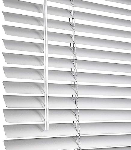 Tenda veneziana in alluminio per finestre, 100 x 130 cm, oscurante, orizzontale, per camera da letto/cucina, protezione solare e doghe regolabili