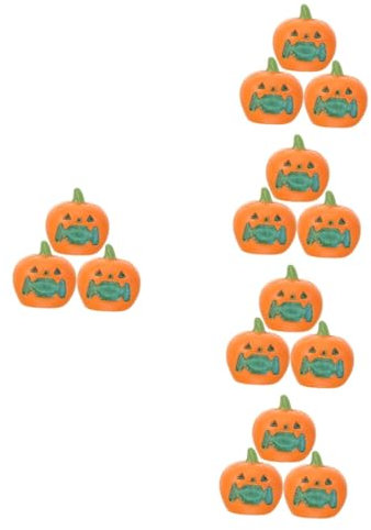 ifundom 5 Series Adornos De Calabaza Decoración Mini Acuario Falso Interior Decorativo Condujo Fiesta Modelo Tanque Calabazas Pequeña Decorar Resina Naranja 3 Piezas X 5