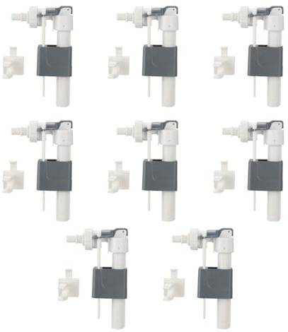 Uikdjgu 8X Válvula de Entrada de Tanque de Agua para Baño en la Pared Válvula de Agua para Inodoro Colgante para Pared Accesorio de Entrada de Agua G3/8 Pulgadas