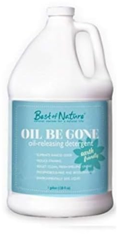Oil Be Gone Liquid Laundry Detergent – Heavy-Duty Massage Sheet Stain Remover with Brighteners – 1 Gallon, Concentrated Formula