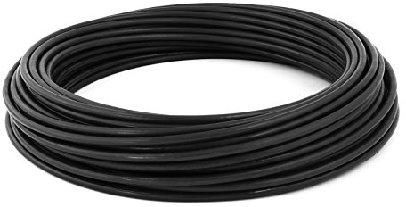 20m DRAHTSEIL in PVC 2,5/5mm SCHWARZ verzinkt Stahlseil Seil Draht Stahl