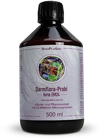 Darmflora-Probi forte EM24 | 24 lebende Bakterienstämme | 30 Mrd. KBE | sofort koloniebildend | 500 ml | natürlicher Herstellungsprozess