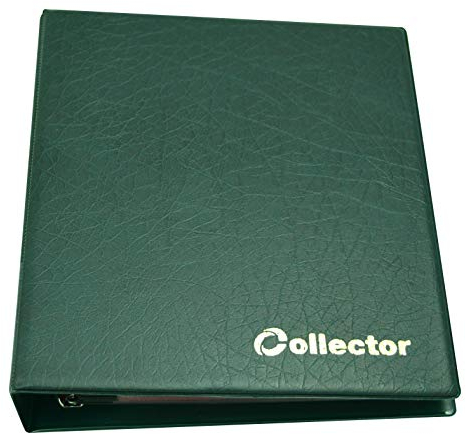 COLLECTOR Album di Monete da Collezione, per Monete di Varie Dimensioni - con Diverse Pagine munite di divisori con Elenco Album per 221 Monete Verde
